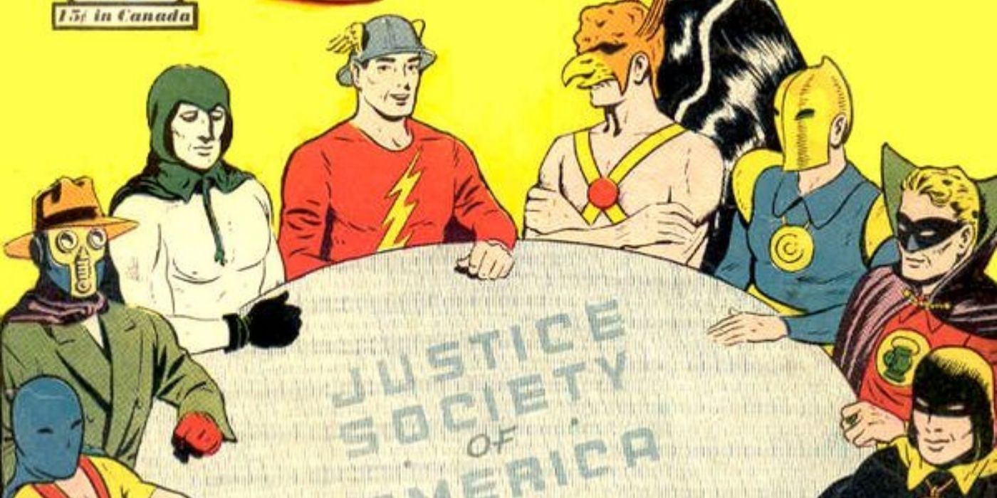 The JSA on the cover od All-Star Comics