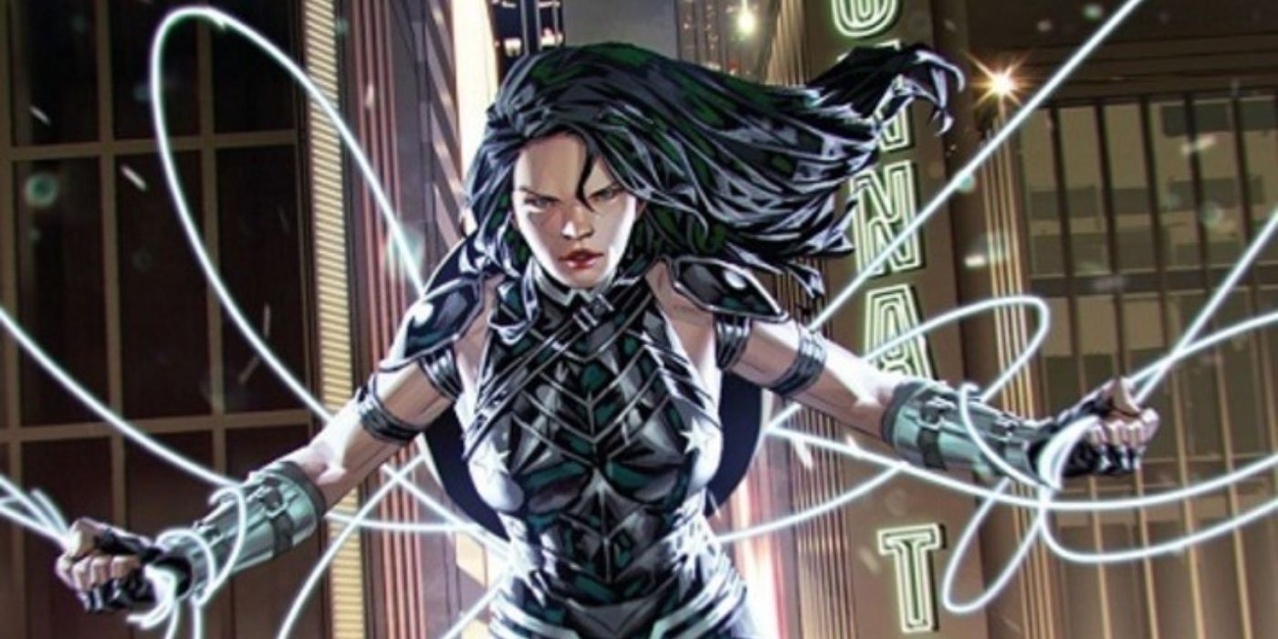 Donna Troy with her lasso in DC Comics
