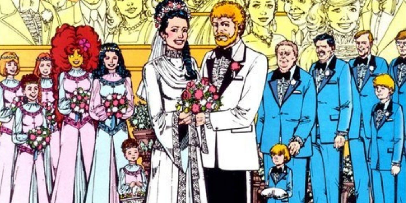 Donna Troy and Terry Long's wedding in the comics