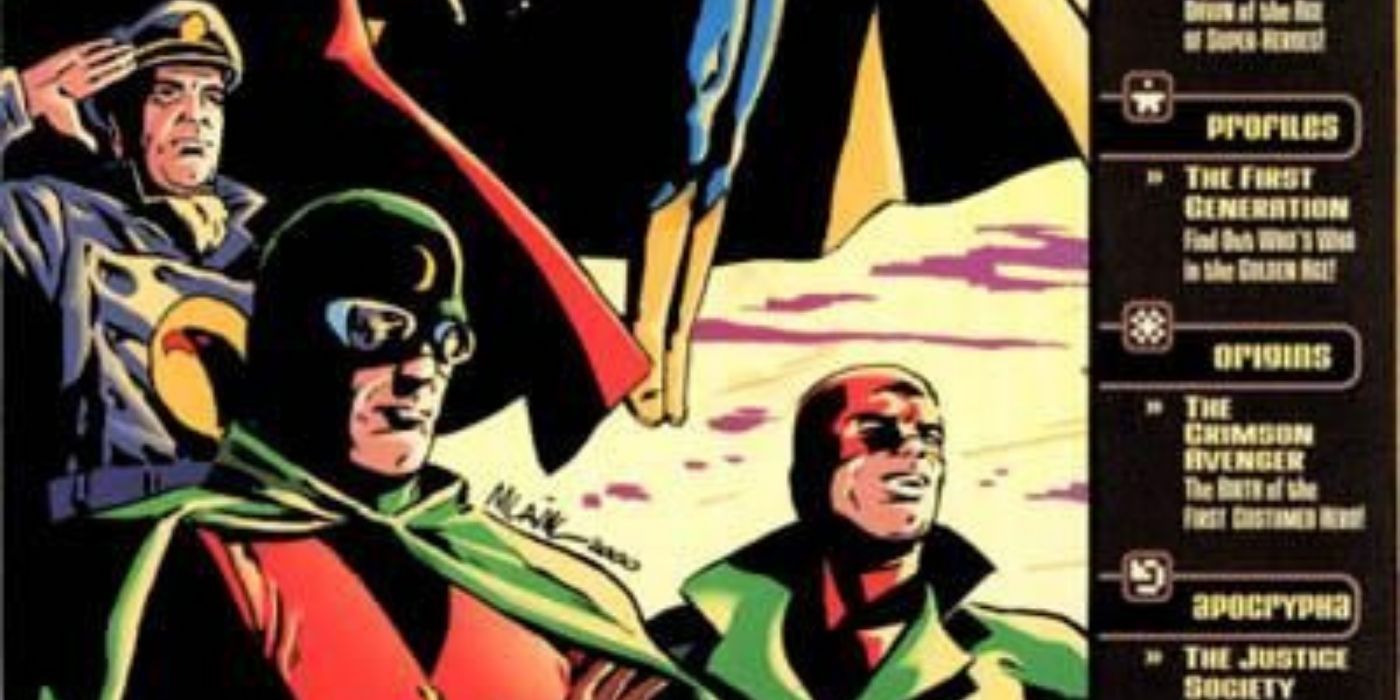 Tje JSA on the cover of Golden Age Secret Files And Origins