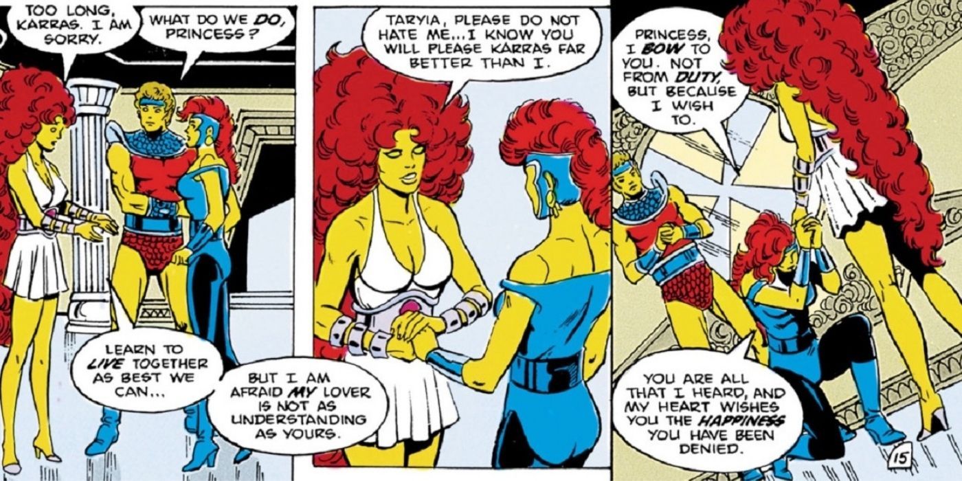 Starfire meets Taryia and Karras in DC Comics