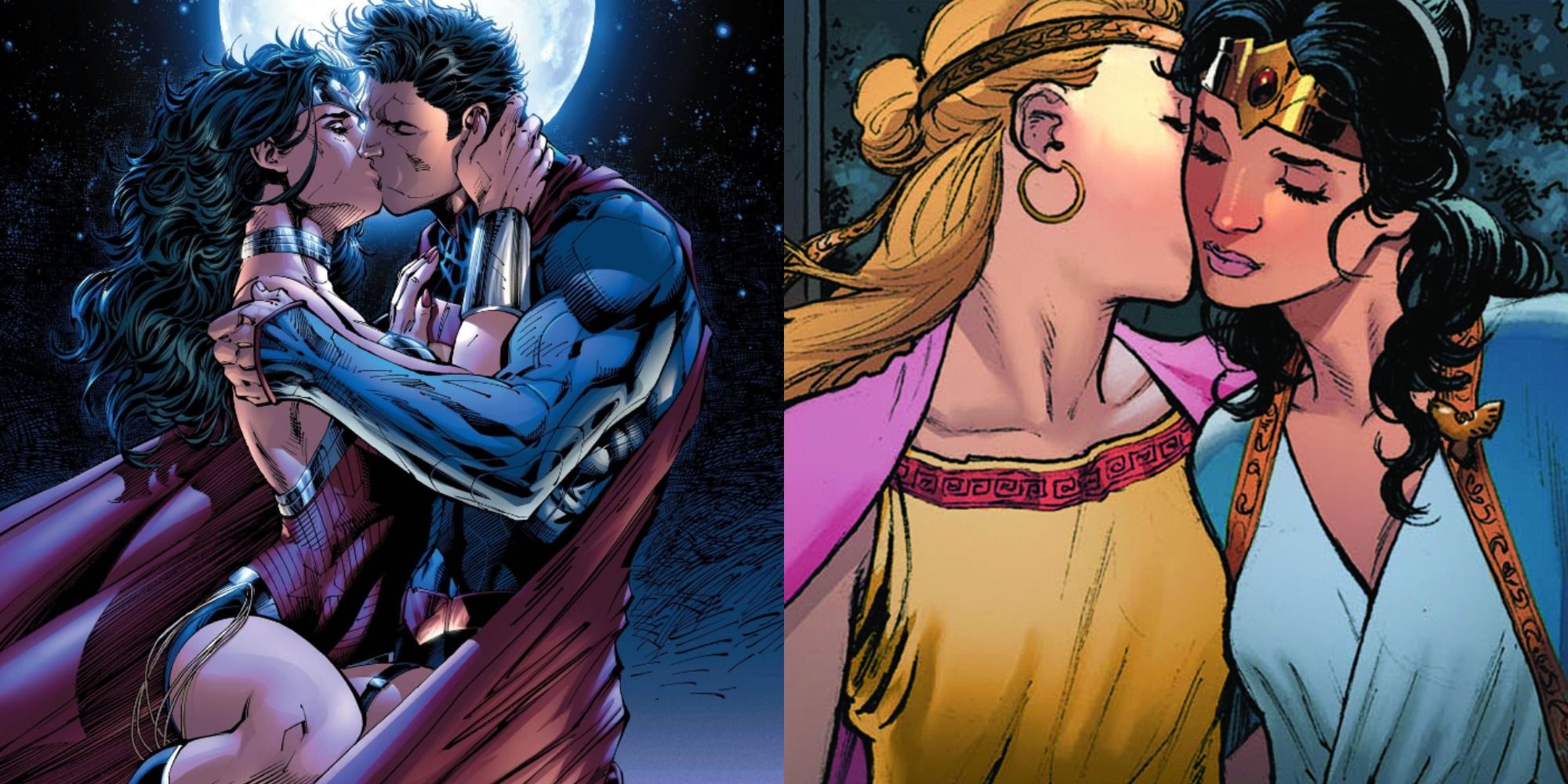 wonder woman superman romance