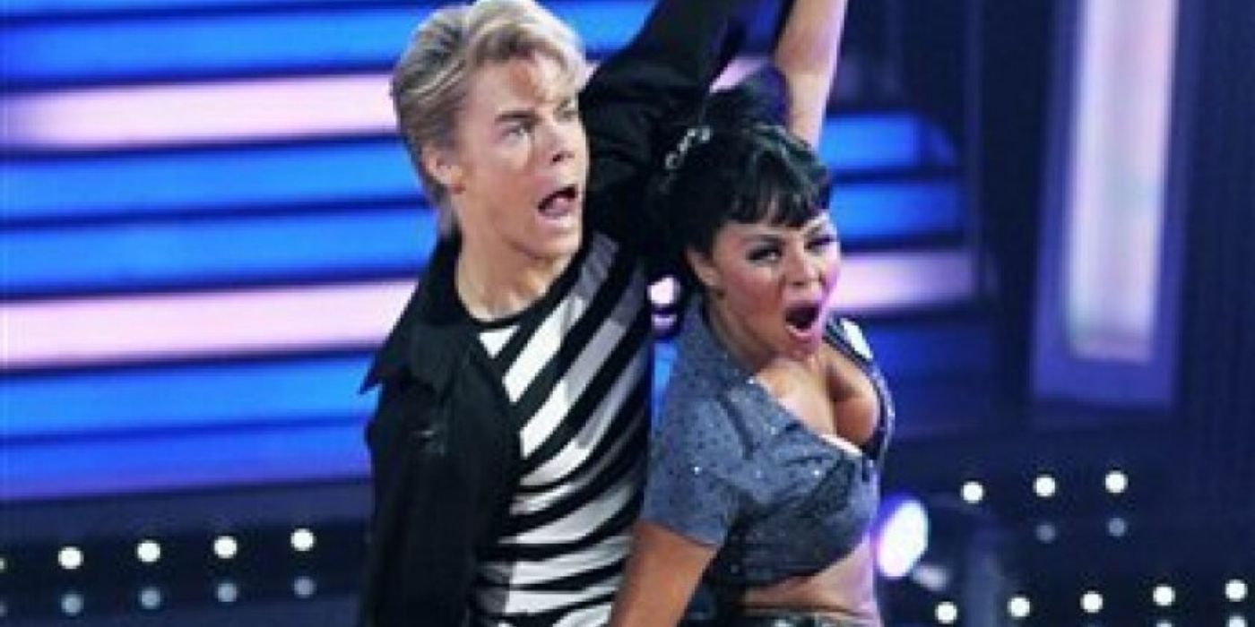 Lil KIm and Derek Hough performing in Dancing with the Stars
