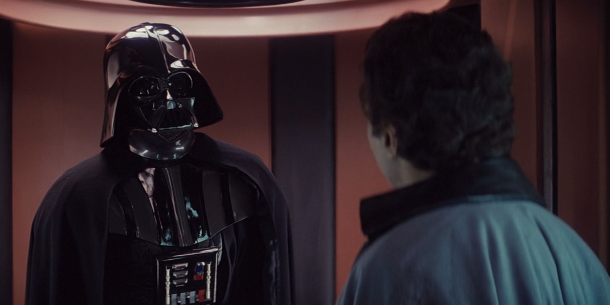 Darth Vader threatening Lando Calrissian in the Empire Strikes Back