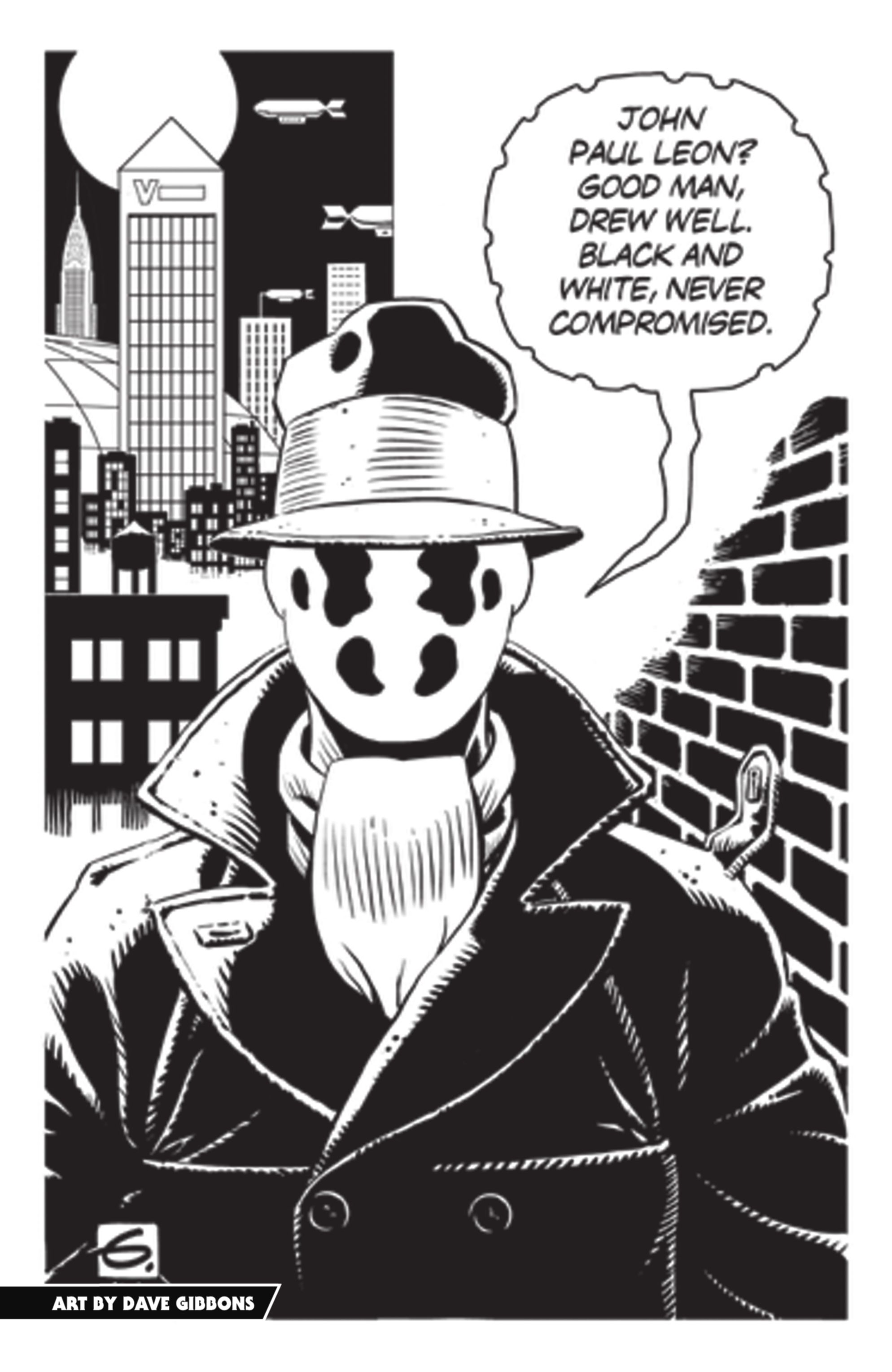 Dave Gibbons Rorschach Tribute John Paul Leon DC Comics