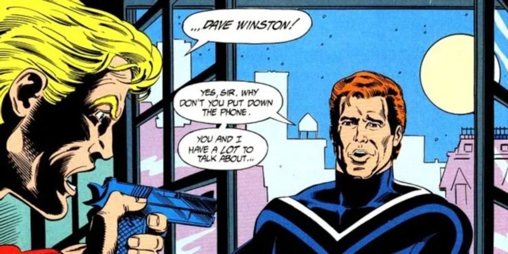 Dave Winston reveals his identity to his former colleague in Vigilante #23