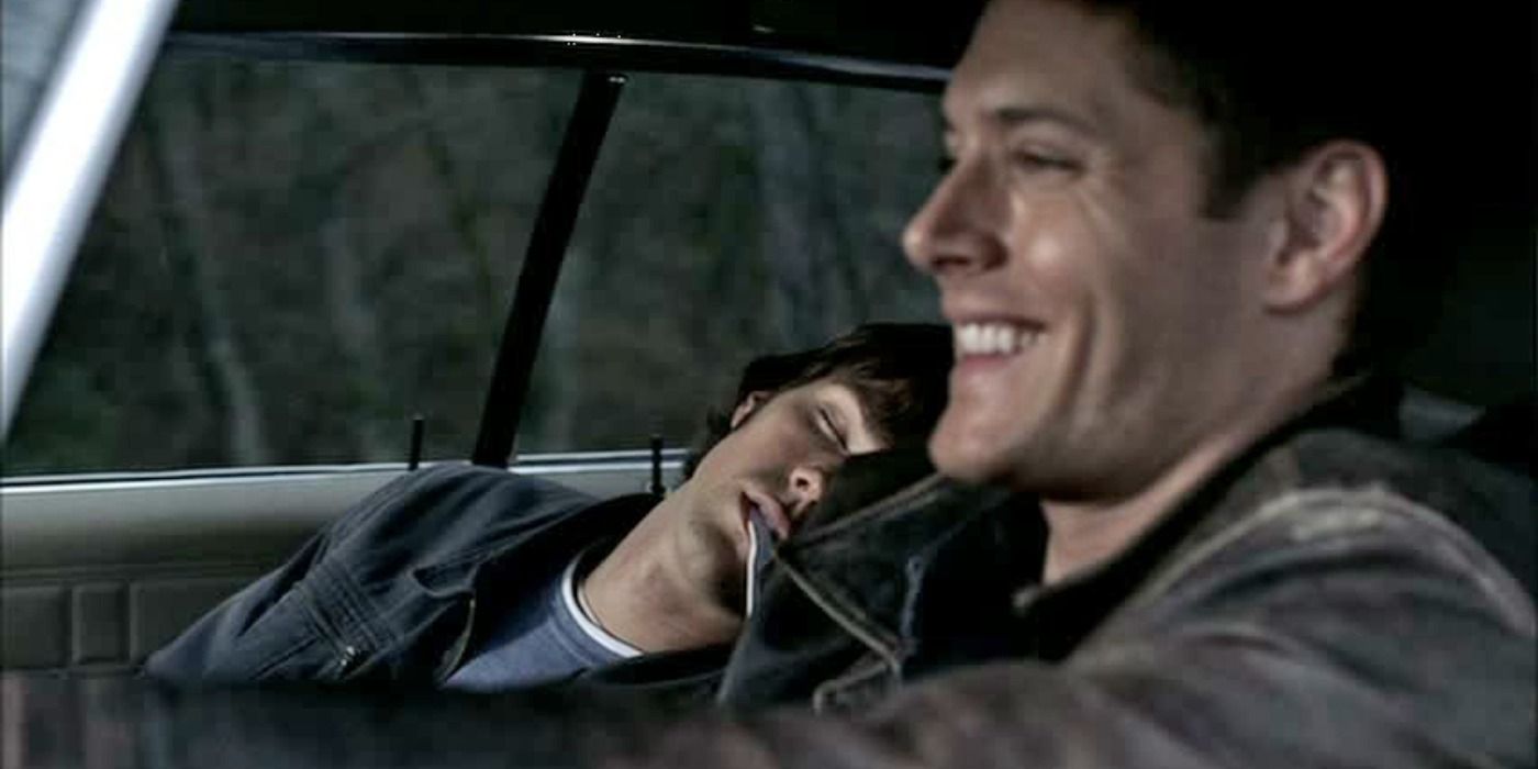 Dean pranks Sam in the Impala in Supernatural