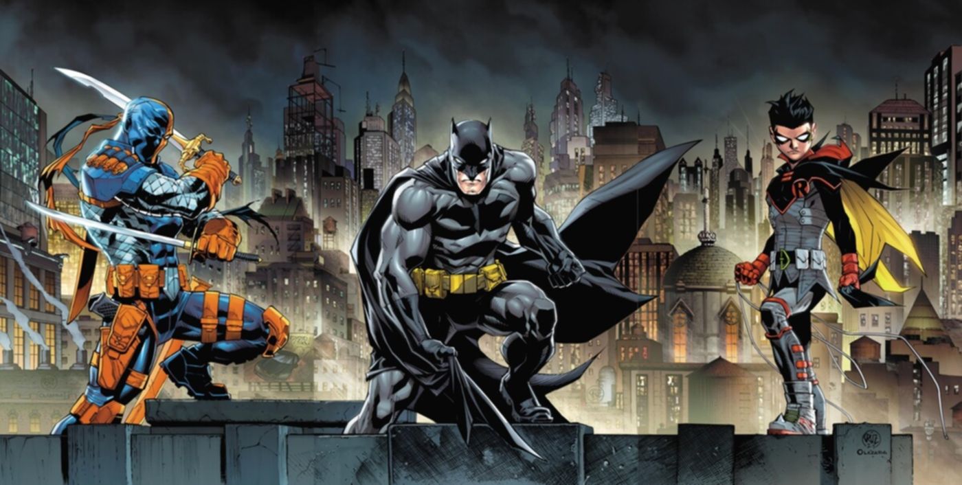 Deathstroke Inc Batman Robin Connecting Variant Covers DC Comics Shadow War
