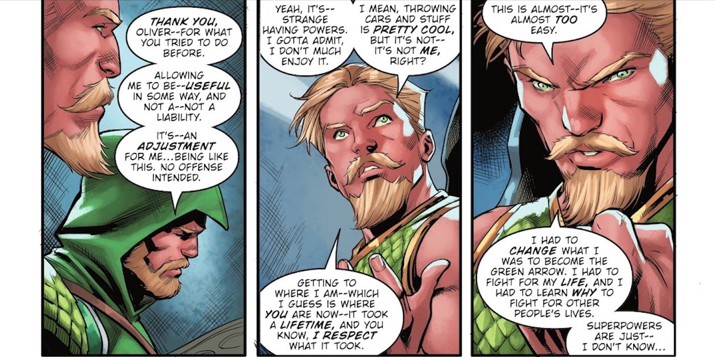 Green Arrow Explains Why Superpowers Make Heroes Worse, Not Better