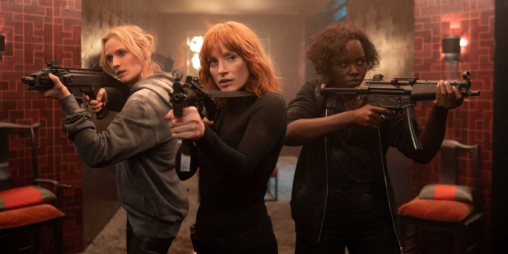 Diane Kruger, Jessica Chastain and Lupita Nyong'o in The 355