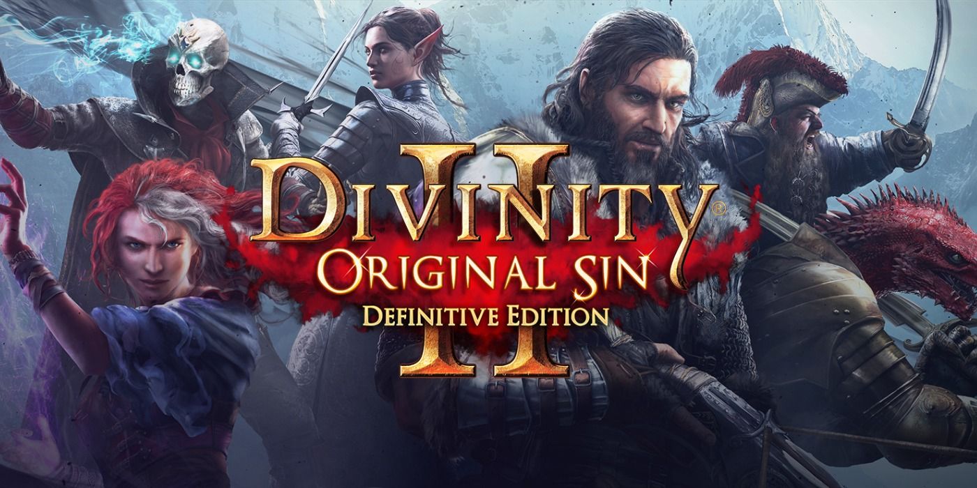 Promo art for Divinity: Original Sin II - Definitive Edition with the playable character races/classes.