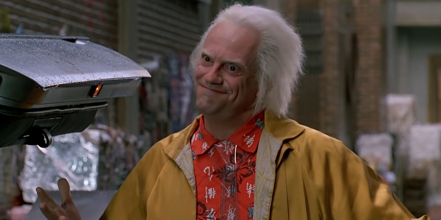 Doc Brown revealing his facelift in Back To The Future Part II