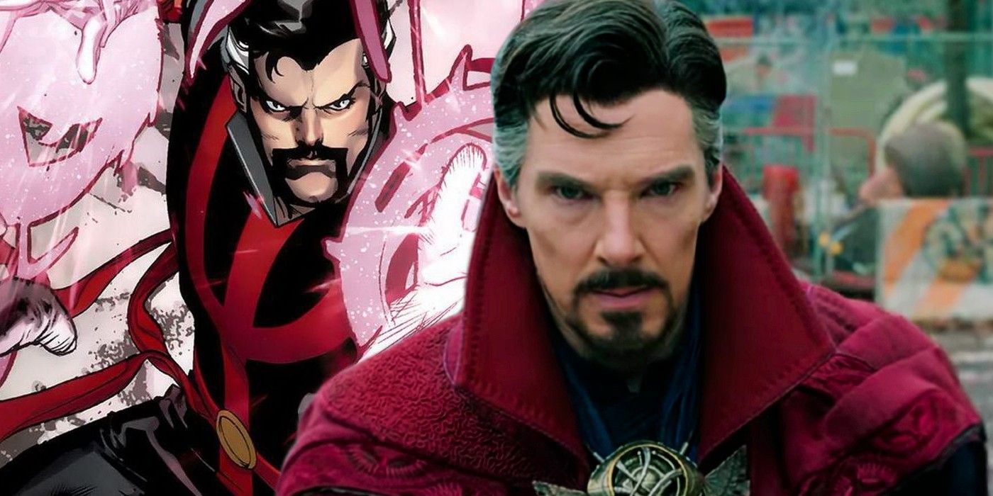 Blended image of Doctor Strange in the comics and the MCU