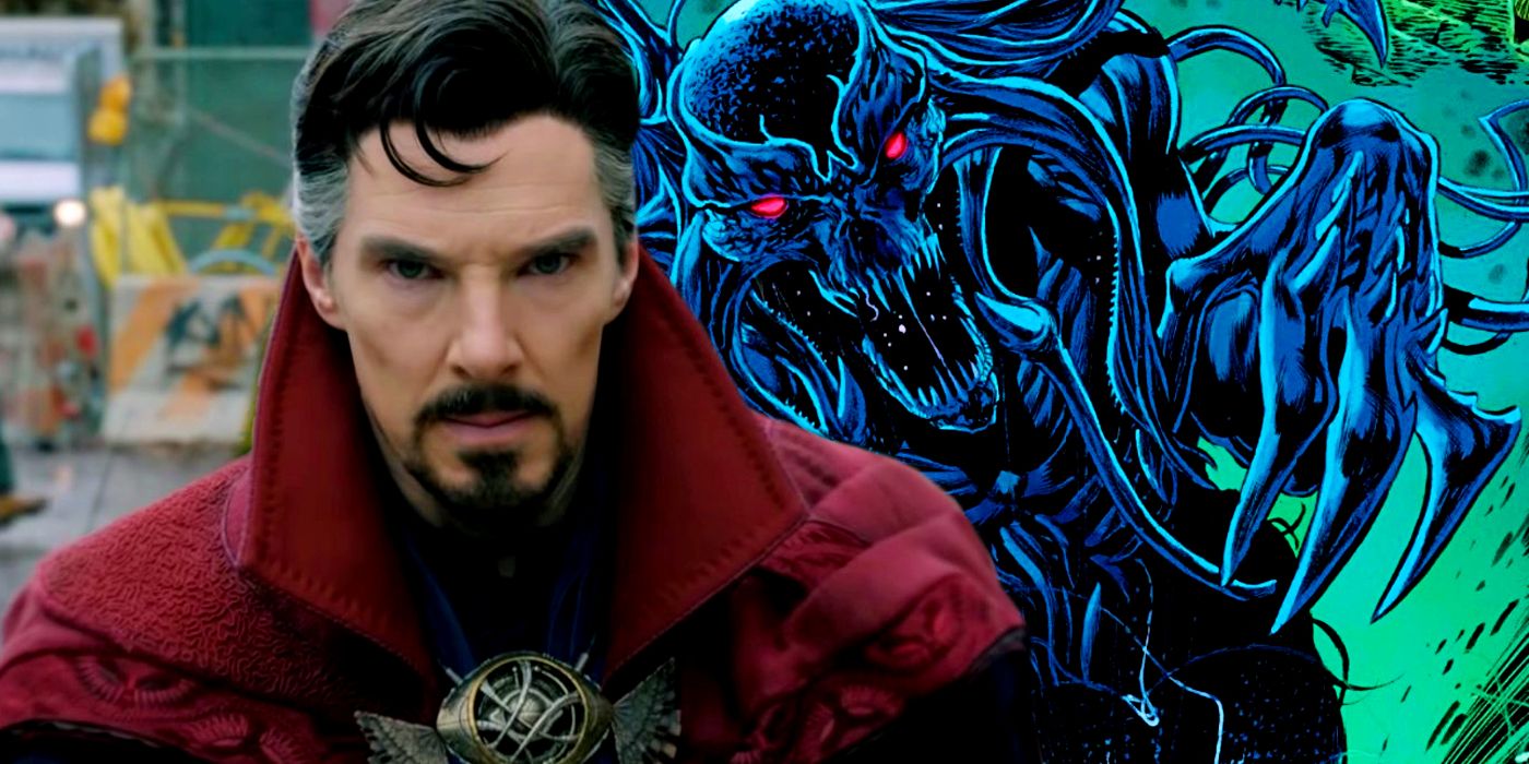 Doctor Strange in the Multiverse of Madness and Chthon in Marvel Comics