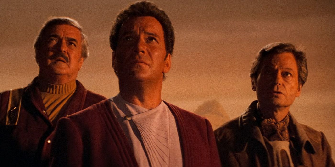 Scotty, Kirk e McCoy de Star Trek III