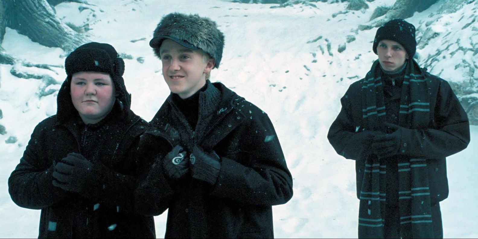 Draco Malfoy with his thugs in Harry Potter and the Prisoner of Azkaban Cropped