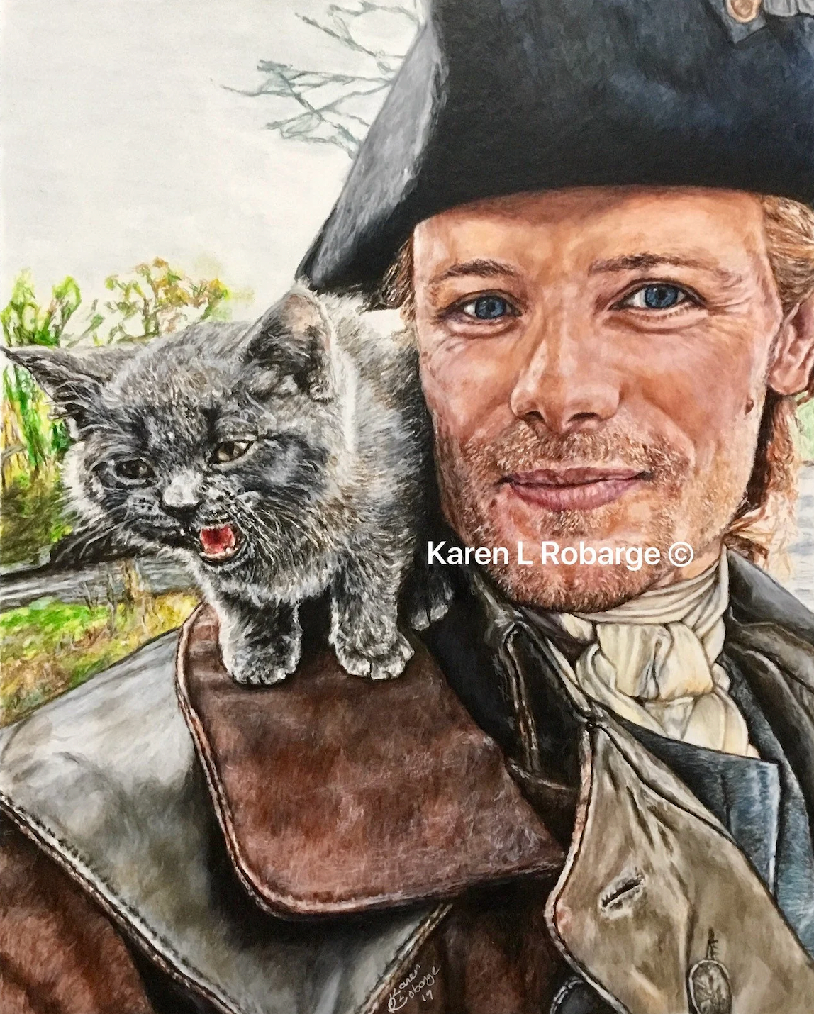 Drawing of Jamie and Adso from Outlander