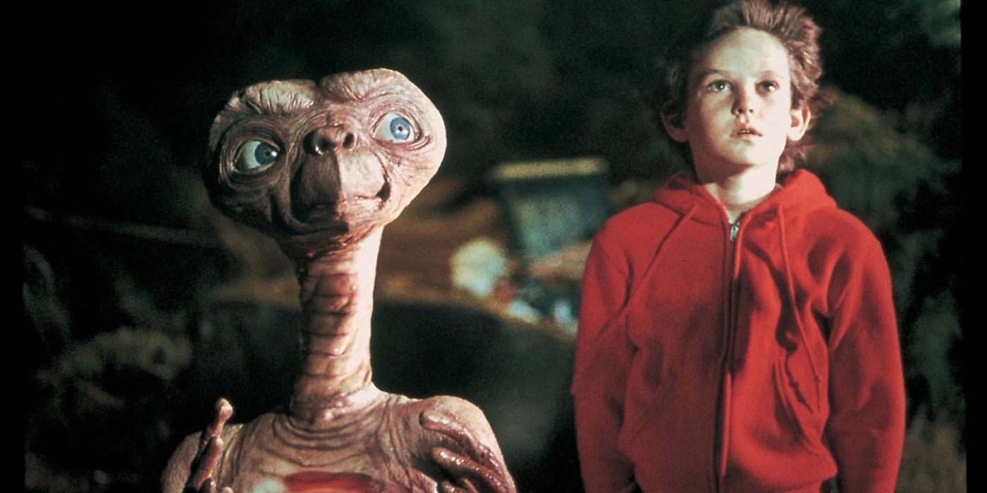 E.T. and Elliot in E.T. The Extra Terrestrial.