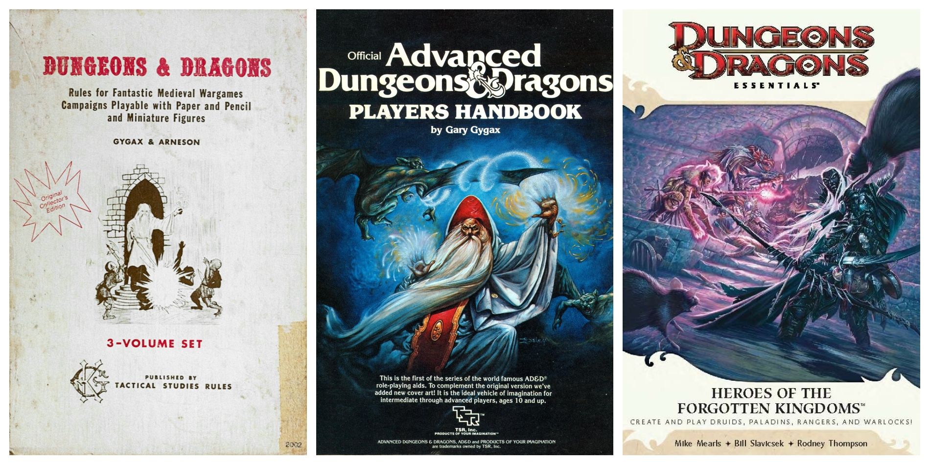 Every Dungeons & Dragons Edition (And How They're Different) - ODnD Advanced DnD and 4e DnD covers