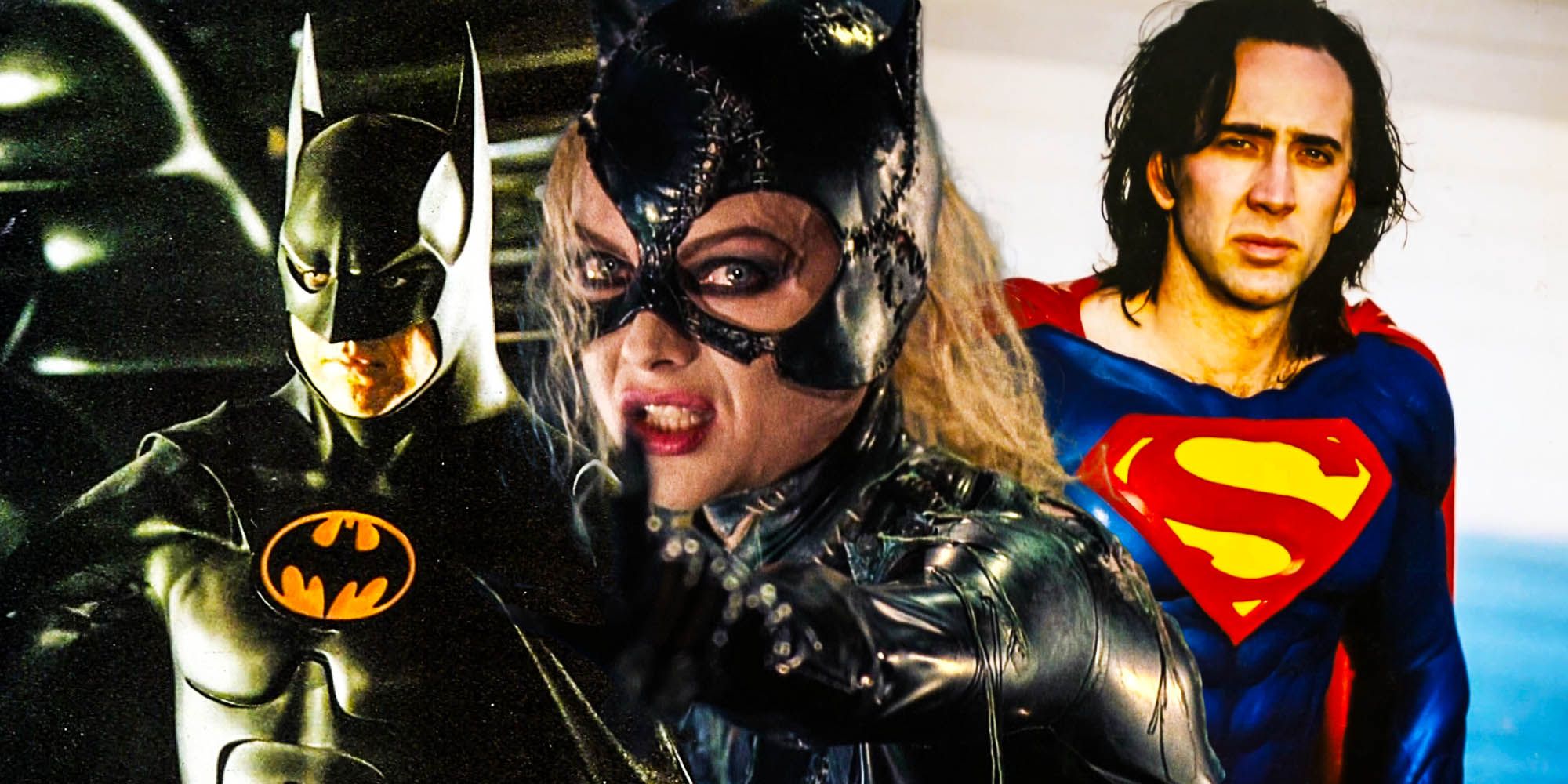 Every unmade tim burton superhero movie Batman continues catwoman superman lives