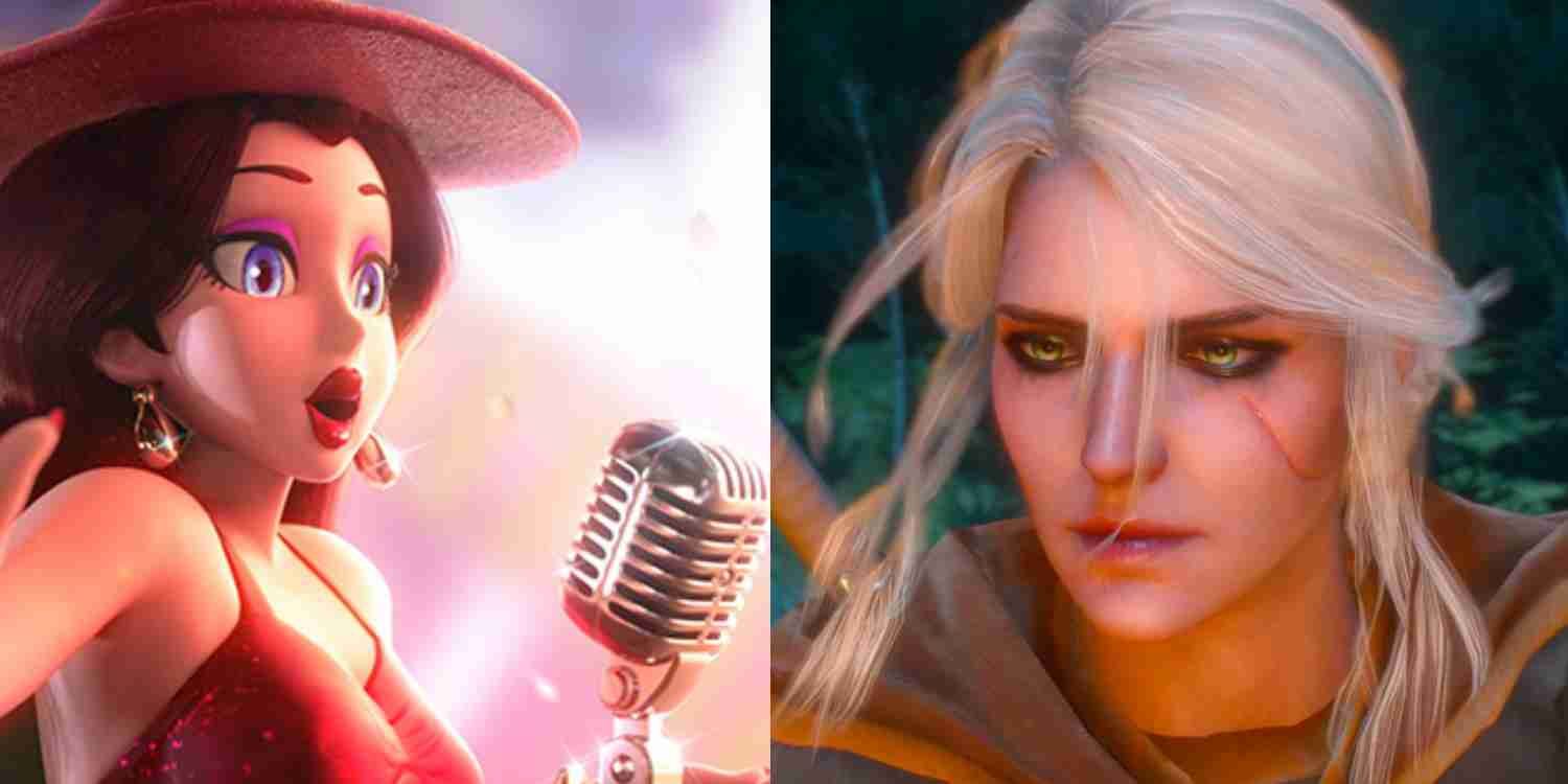 Pauline from Mario is on the left, Ciri from Witcher is on the right.