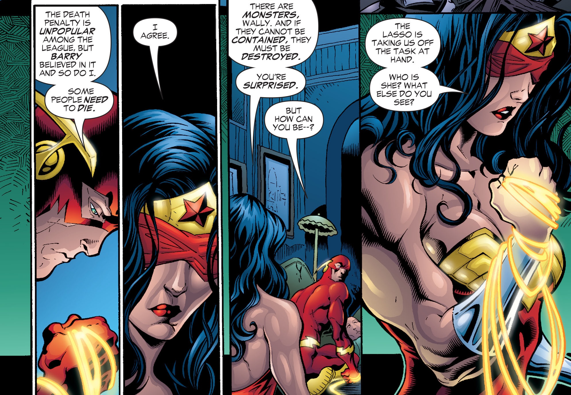 Flash Wonder Woman kill villains