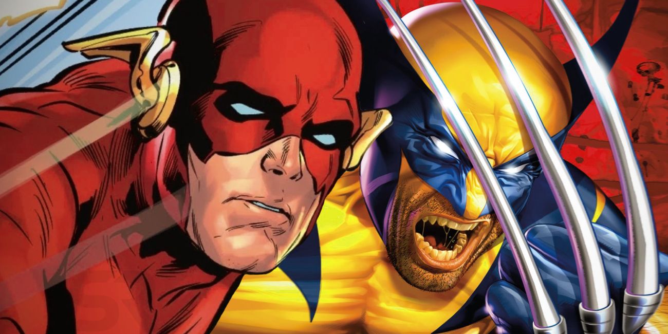 Flash and Wolverine Comic Art