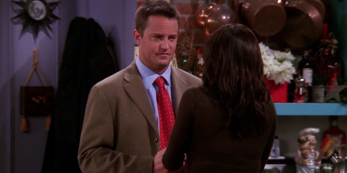 Chandler tells Monica he quit in Friends
