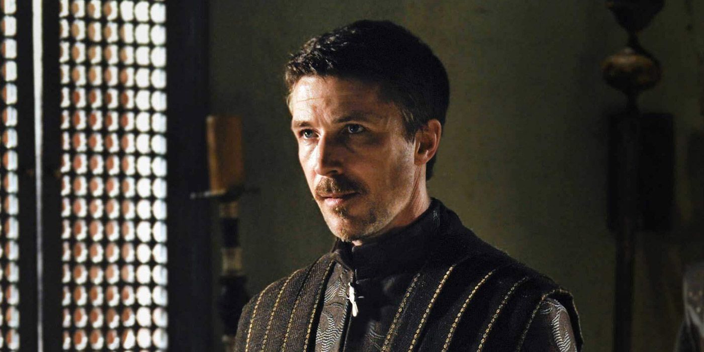 Petyr &quot;Littlefinger&quot; Baelish stands in three-quarter profile in Game of Thrones