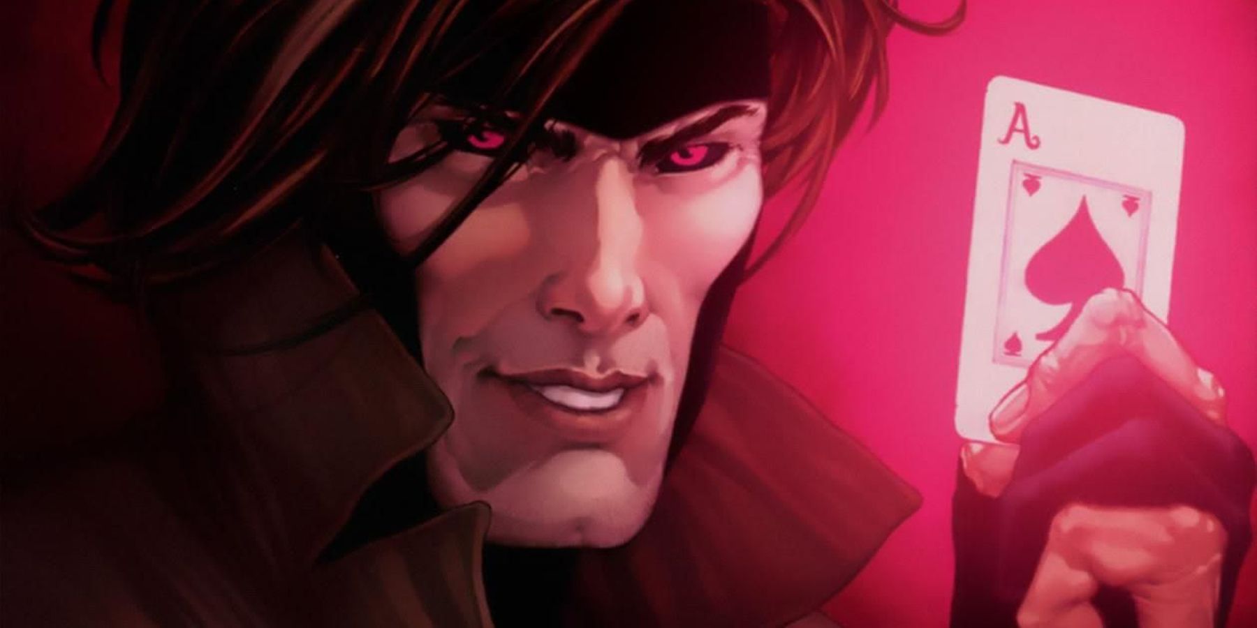 Gambit wielding an ace in his hand in Marvel comics artwork