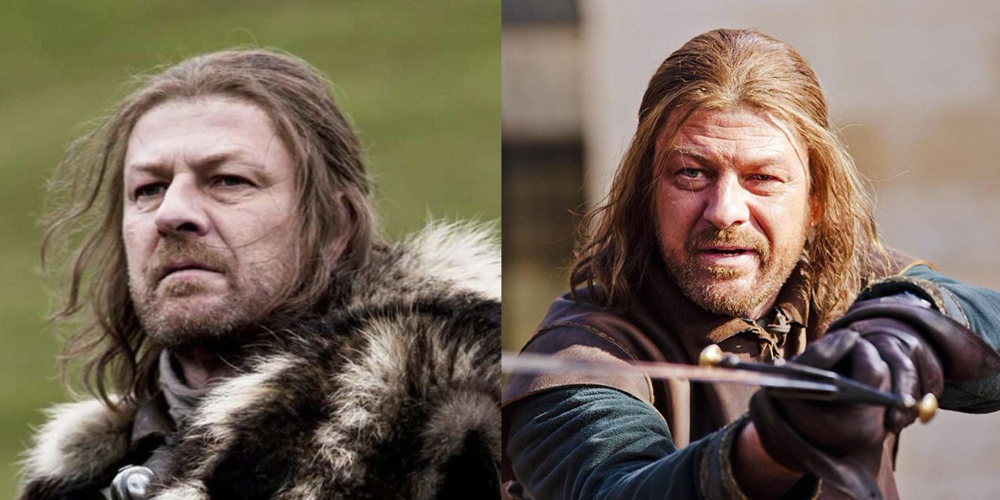 collage of Ned Stark from Game of Thrones