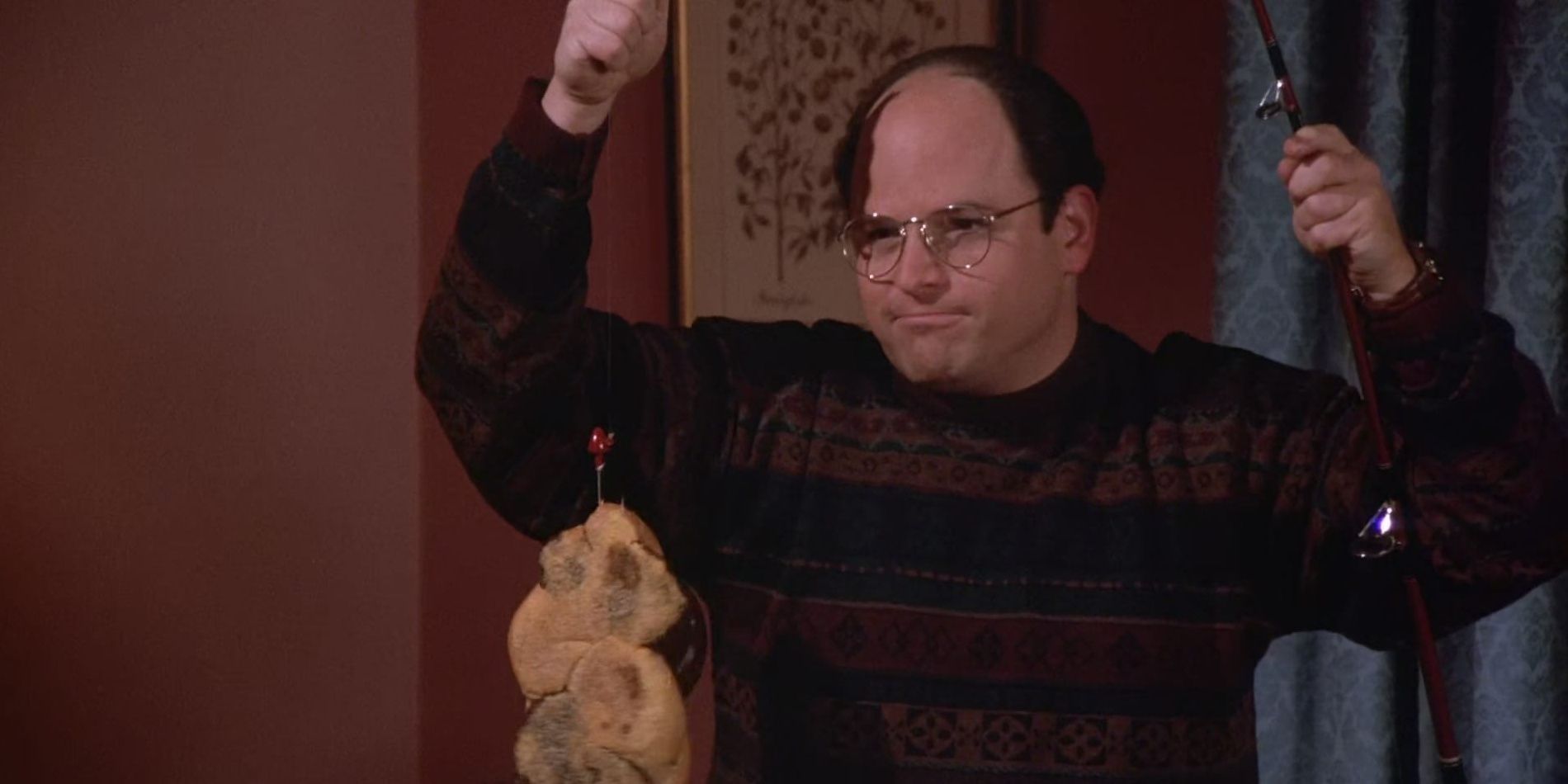 George Costanza with rye bread in Seinfeld