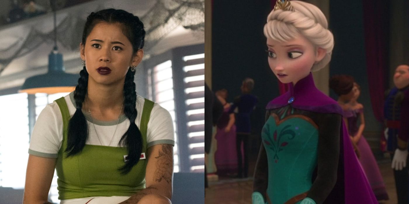 A split image depicts George Fan in Nancy Drew and Elsa in Frozen