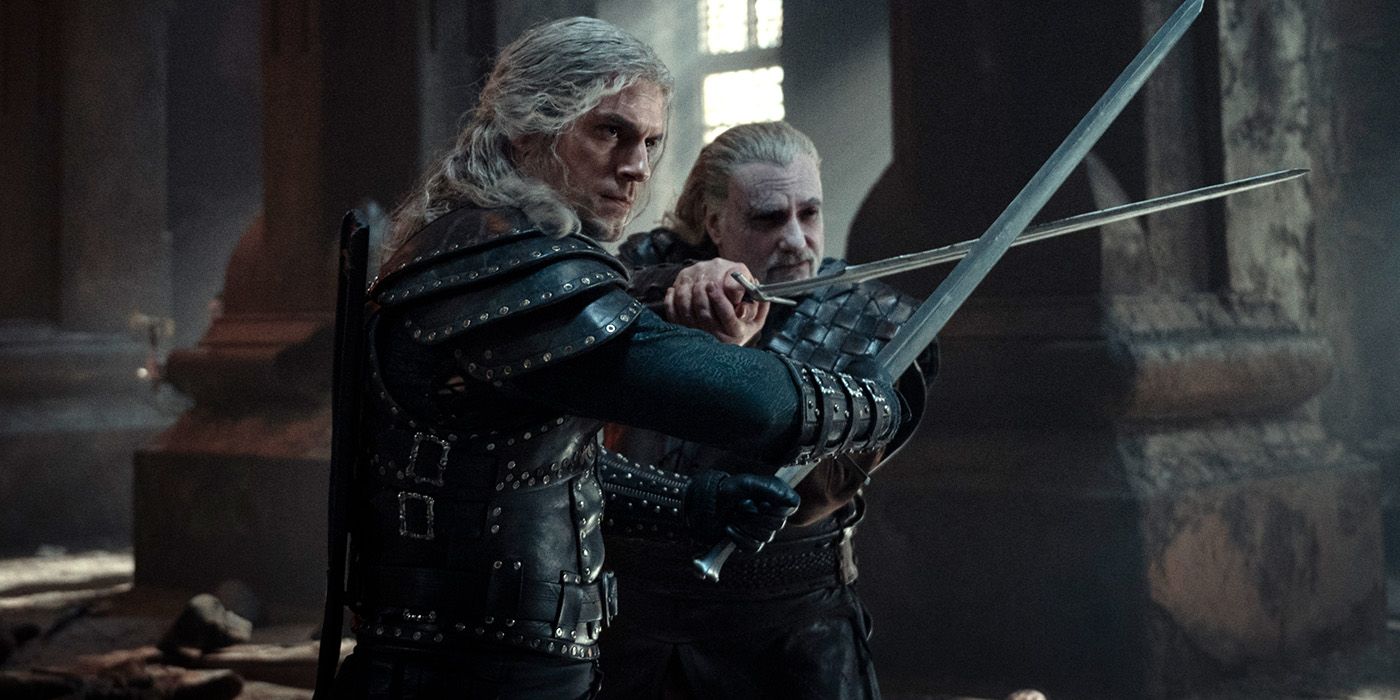 Geralt and Vesemir in The WItcher Season 2