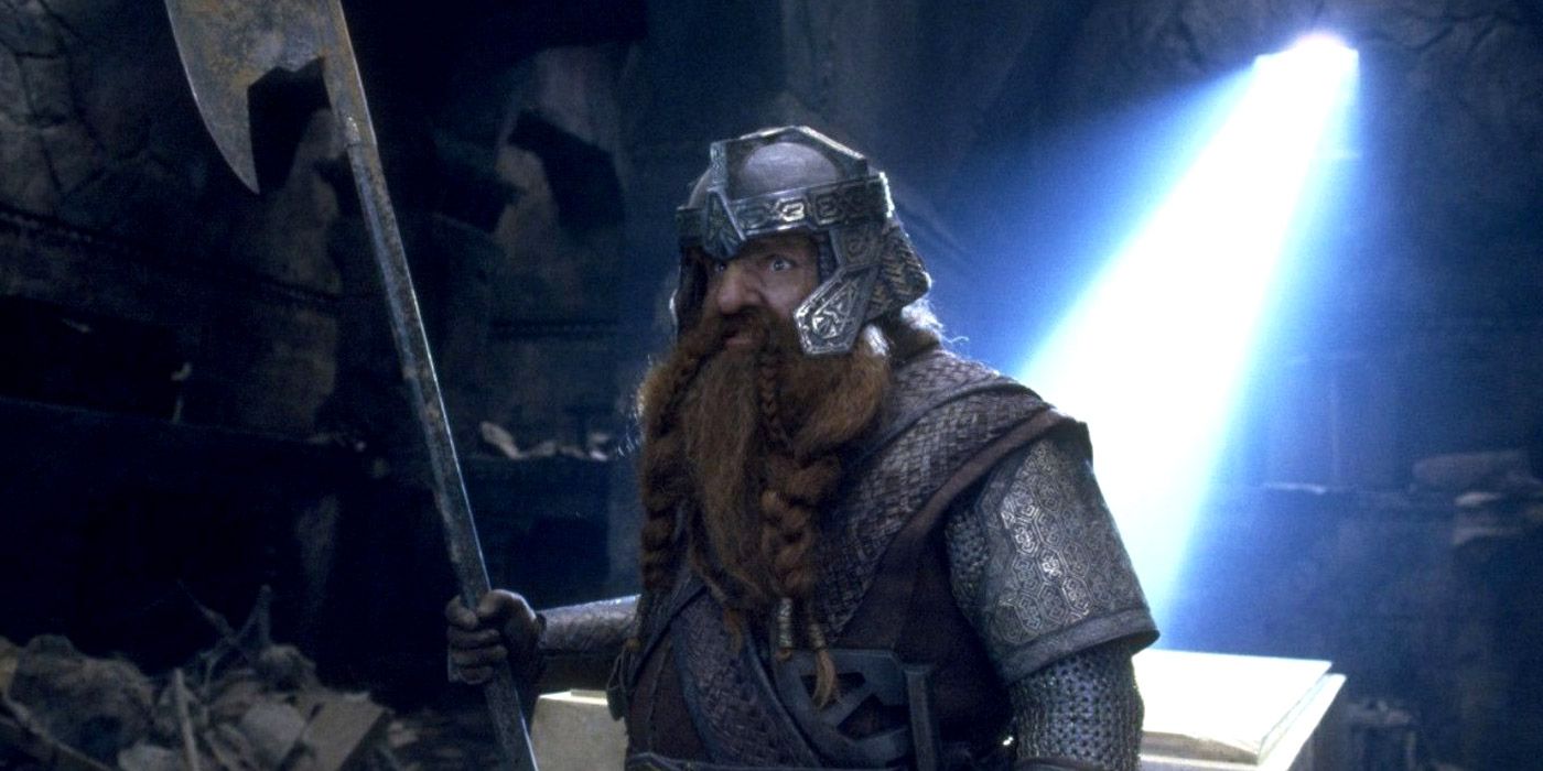 Gimli in the Mines of Moria in Lord of the Rings