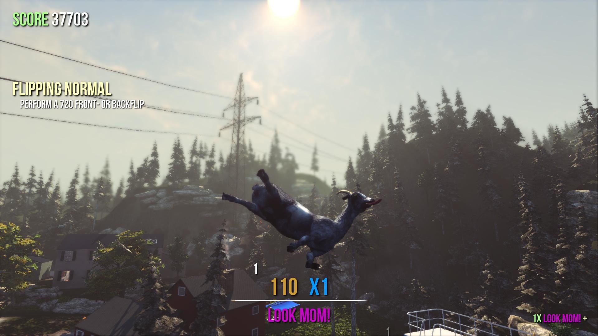 A screenshot from the game Goat Simulator