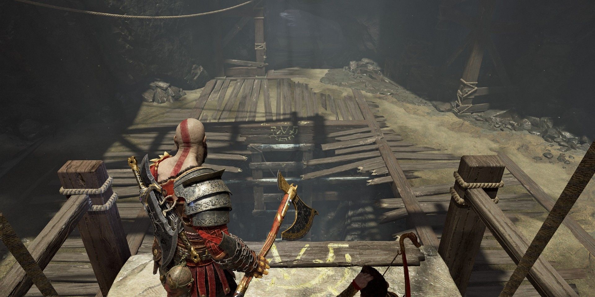 god of war how to reach landsuther mines