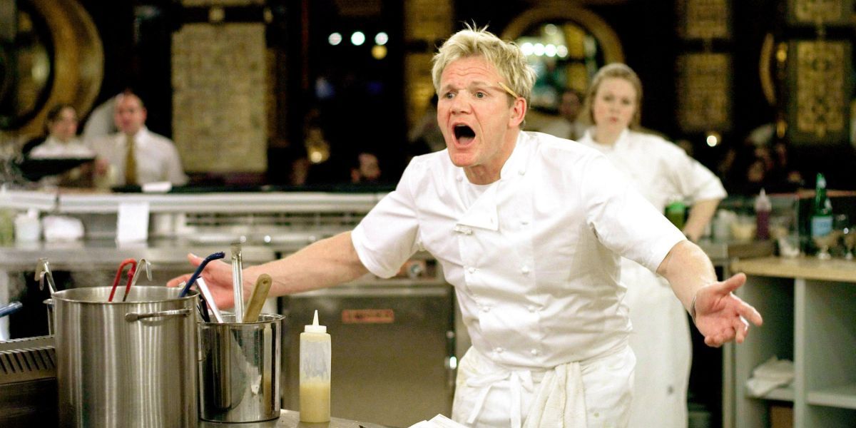 Gordon Ramsay yelling Hells Kitchen