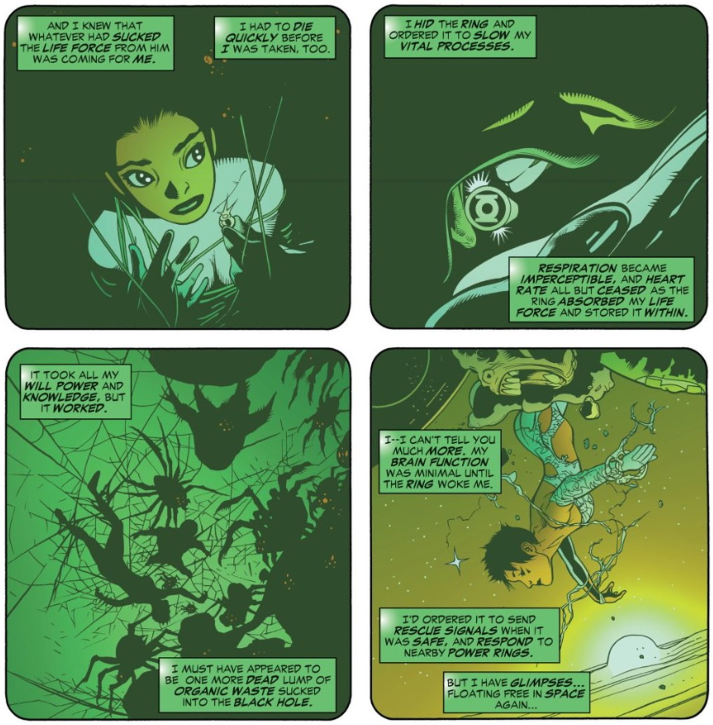 Green Lantern Ring Life Force drain