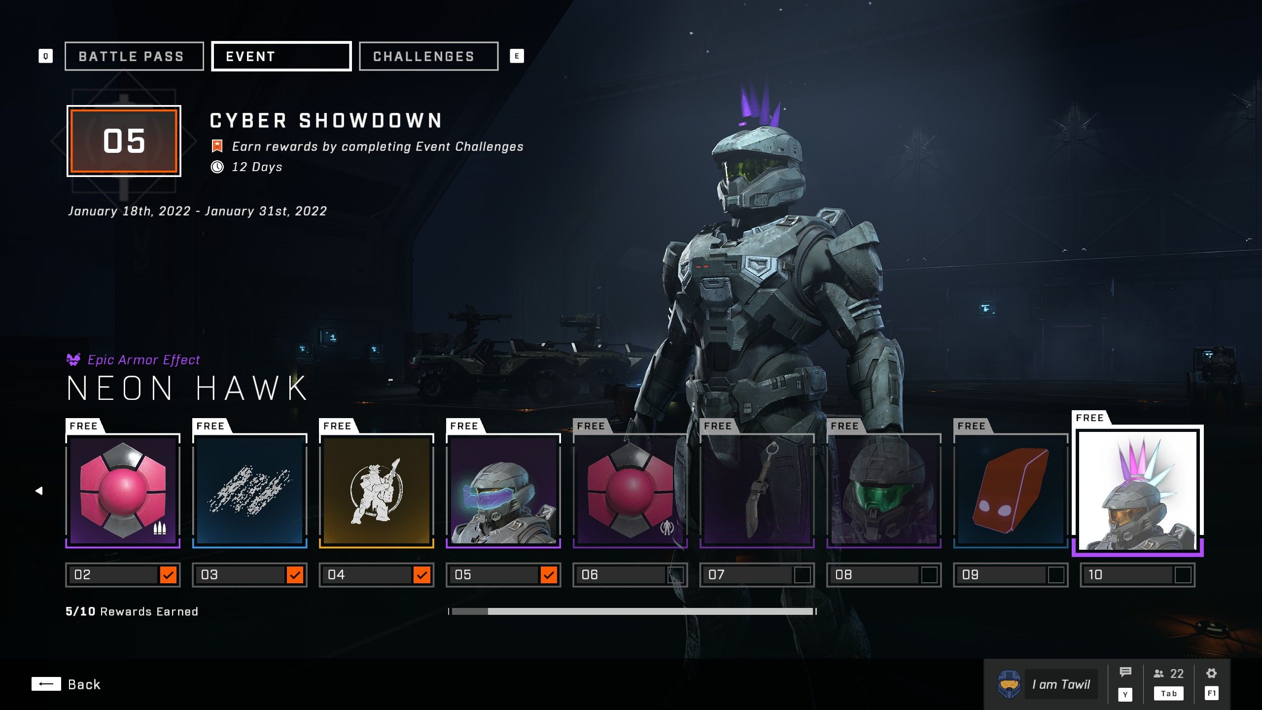 All Rewards in Halo Infinite Cyber Showdown Event