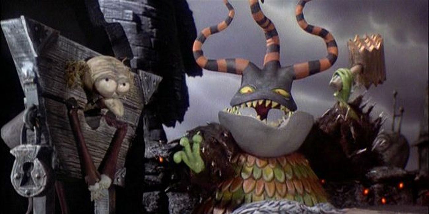 Harlequin Demon making Christmas in Nightmare Before Christmas