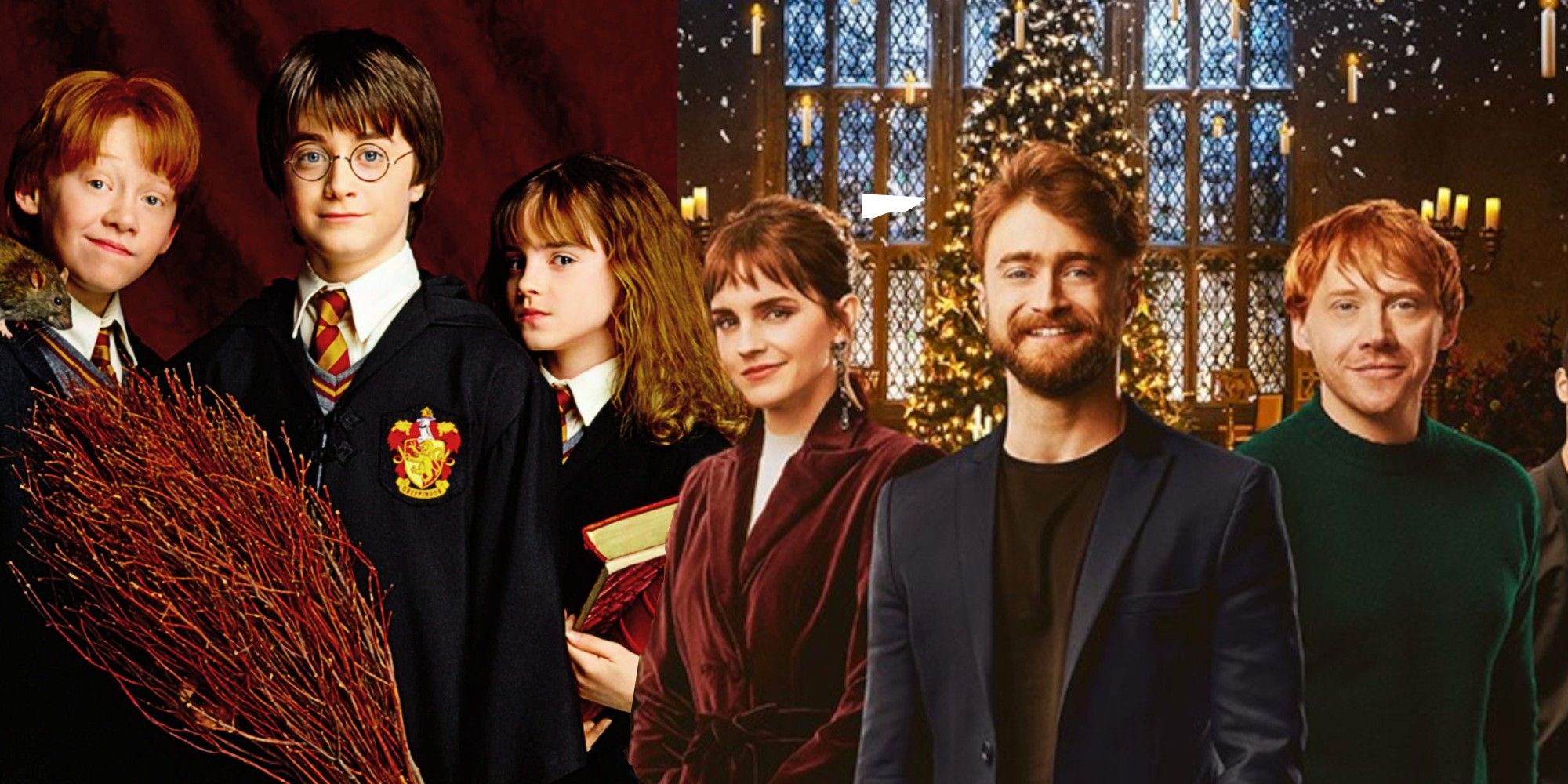 The Hogwarts kids- then & now.  Harry potter, Harry potter cast