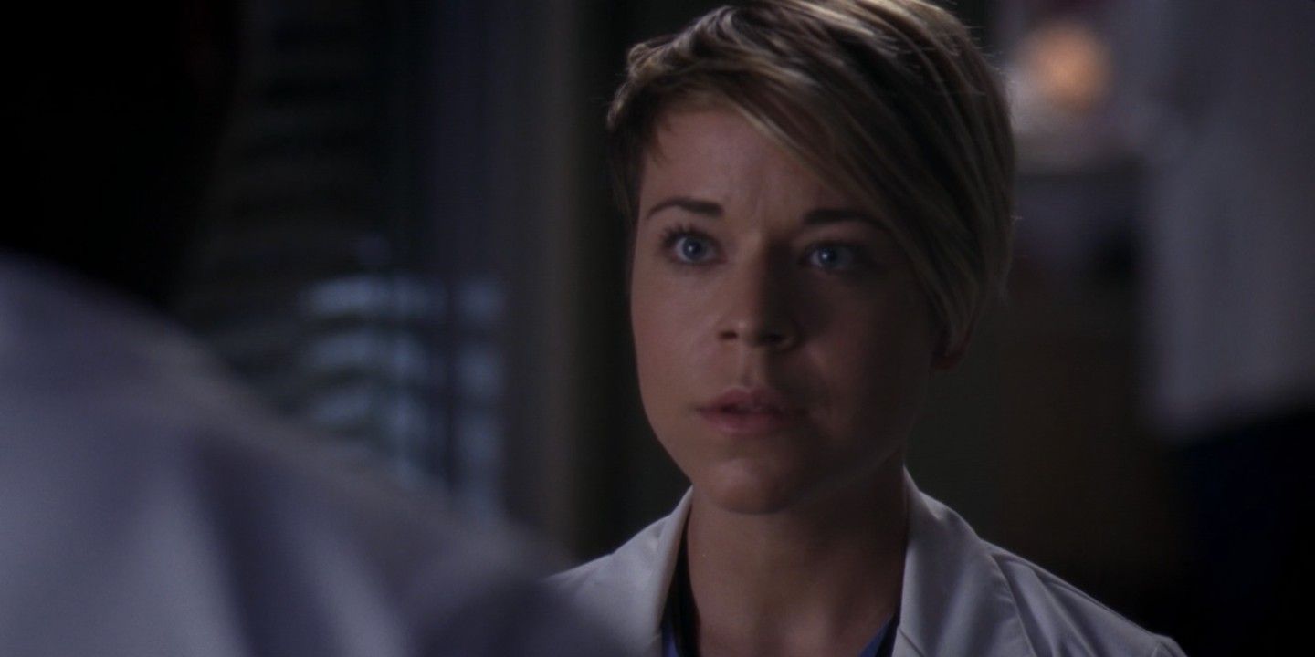 Heather Brooks standing in Grey's Anatomy