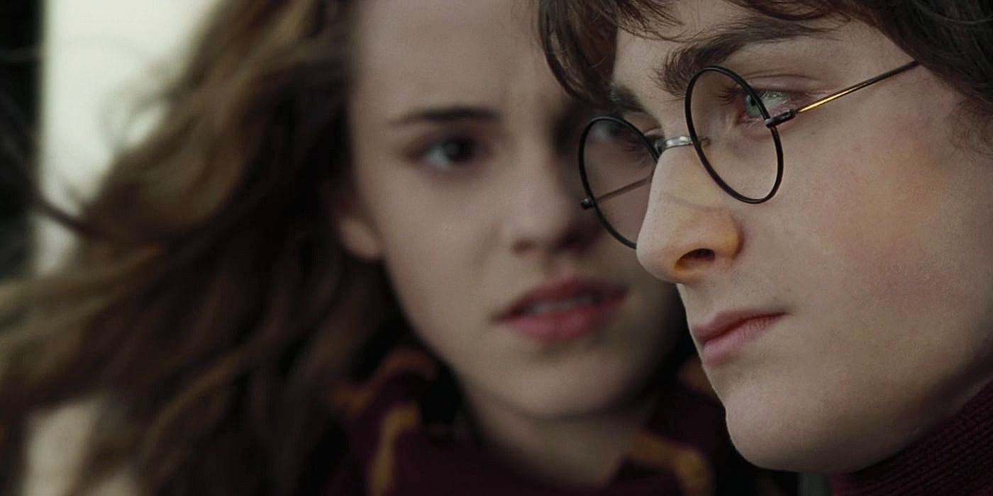 Hermione stares at Harry