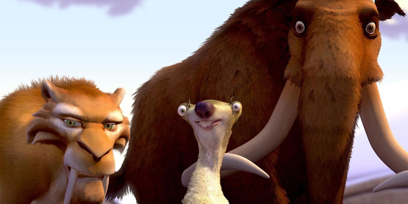 Diego the Smilodon, Sid the Megalonyx, and Manny the Mammoth in the original Ice Age