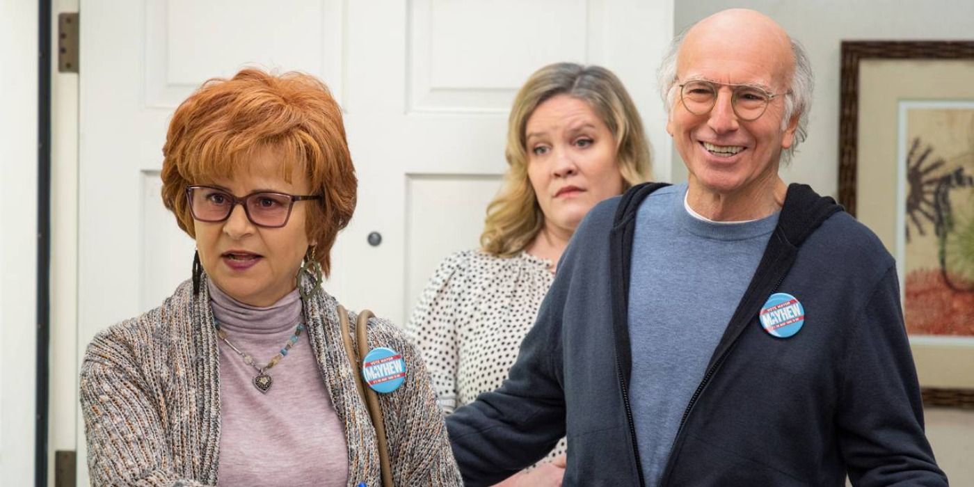 Irma and Larry campaign for the election in Curb Your Enthusiasm