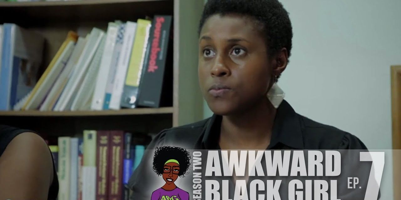 Issa Rae on a thumnnail for an episode of Misadventures of Awkward Black Girl 