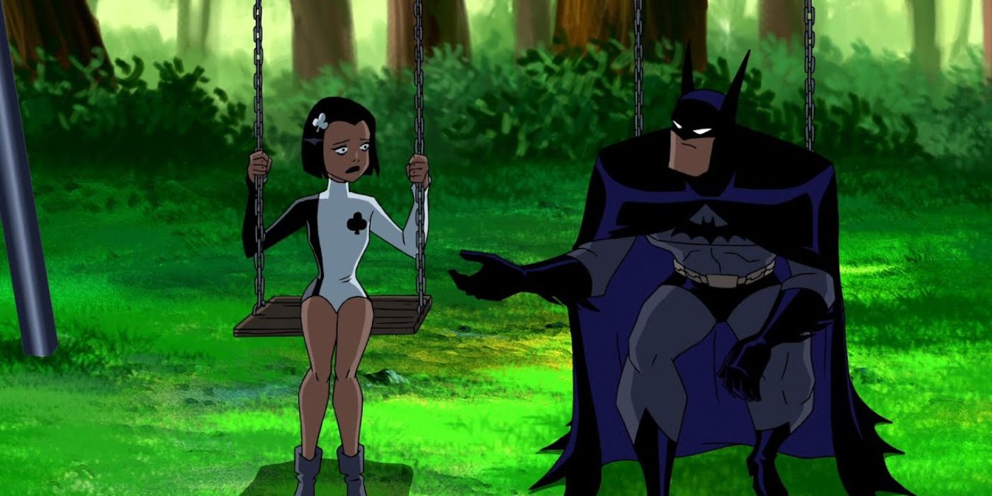 Batman offers to hold Ace's hand in her final moments in Justice League Unlimited