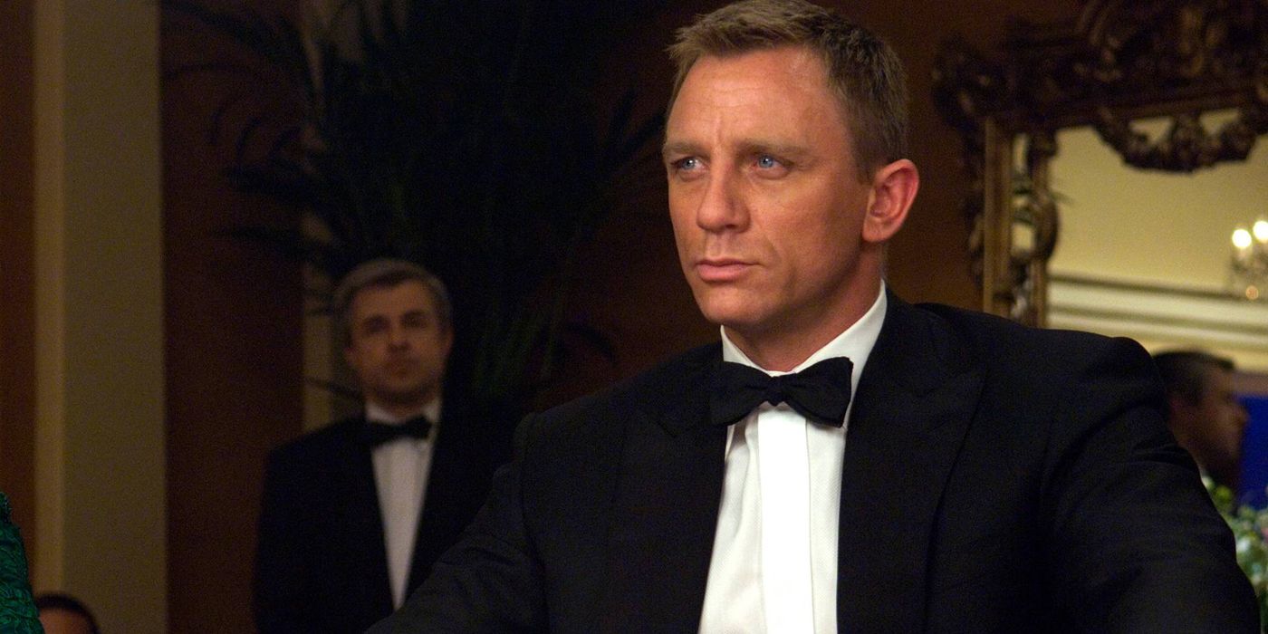 James Bond playing poker in Casino Royale.