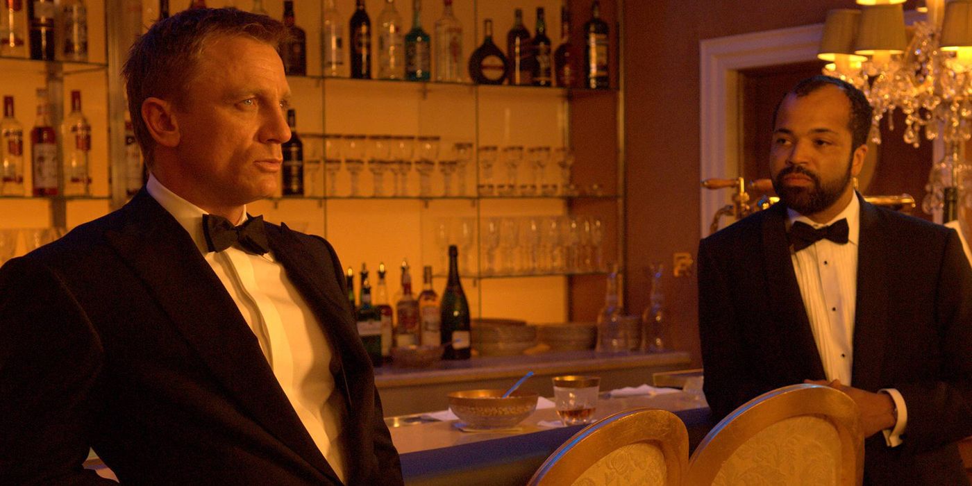 James Bond standing by the bar in Casino Royale.